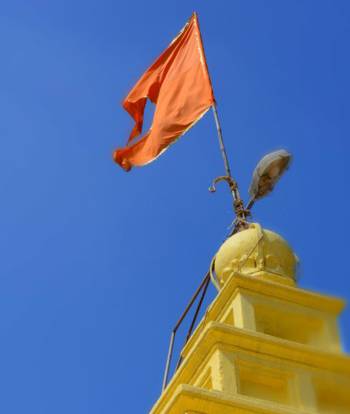Flag on temple top 